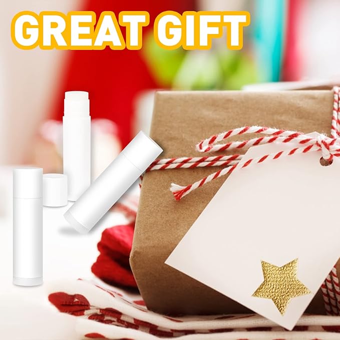 DMSKY Lip Balm Bulk Unlabeled 200 Pack, Natural Ingredients Vitamin E Shea Butter, Custom Chapstick Bulk For Party Favors & Wedding Favors