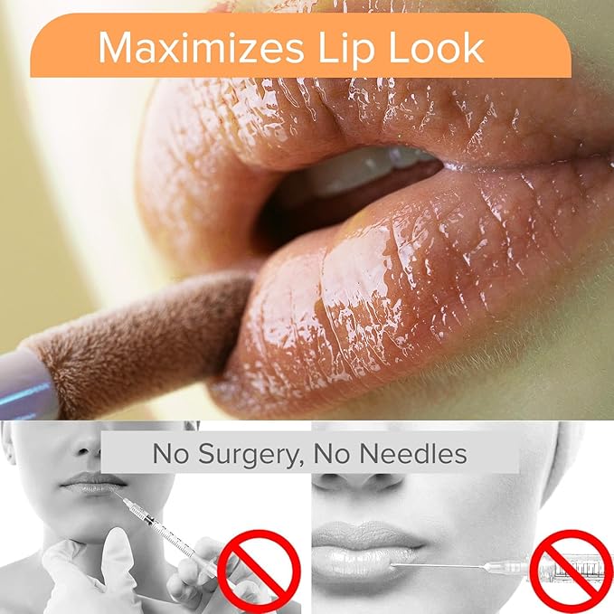 Queen Cosmetics Lip Plumper Gloss, 0.5 Fl Oz. High Shine Finish, Long Lasting Paraben Free Hyaluronic Acid & Vegan - Hydrating Lip Gloss & Moisturizing Mega Volume Lip Plumping Gloss (Glazed Donut)