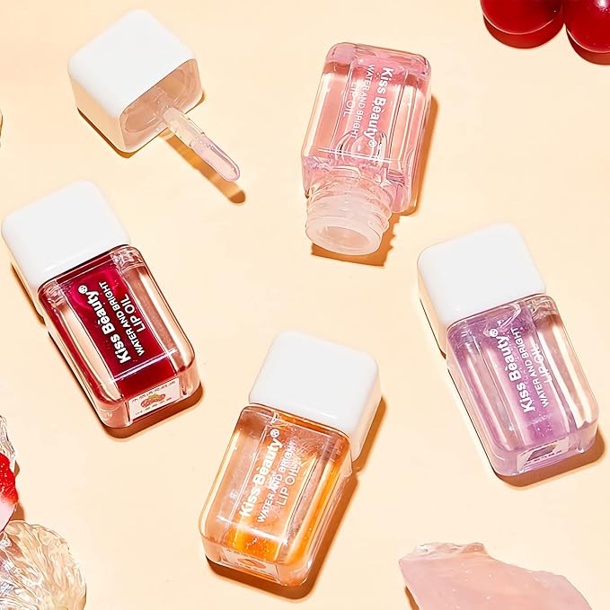 Plumping Lip Oil,Lip Gloss Hydrating Tinted Lip Balm Lip Care Transparent Toot Lip Oil Tinted Lip Glow Oil Long Lasting Nourishing Non-sticky Repairing Lightening Lip Lines Shine Primer Lip Tintļ¼Grape)