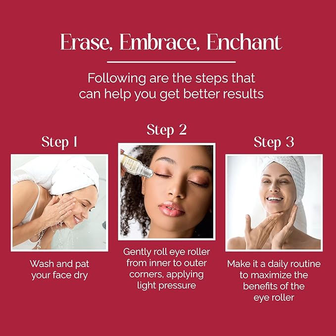 Eye Roller Serum with Retinol & Vitamin B5 - Hydrating & Soothing Under Eye Serum for Dark Circles and Puffiness & Fine Lines - Anti Aging Korean Skin Care - 1.69 Fl Oz./50ml