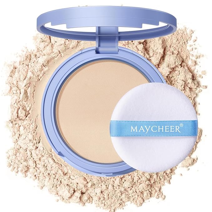 Oil Control Face Pressed Powder,Matte Smooth,Waterproof Long-Lasting Setting Powder, Perfect Lightweight Facial Makeup For Soft Focus Finish,Minimizes Fine Lines And Pores,0.35Oz (CLASSIC IVORY)