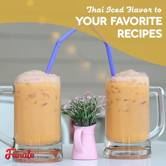 Fanale Premium Thai Iced Bubble Tea Flavoring Powder | Perfect for Baking, Smoothies, Desserts and Drinks | Instant Flavoring Powder for Boba Milk Tea- 2.2 Pounds (Pack of 20)