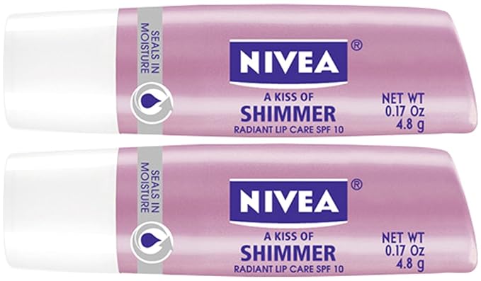 Nivea Lip Care A Kiss of Shimmer Lip Care Stick - Pearly Shimmer - 2 pk