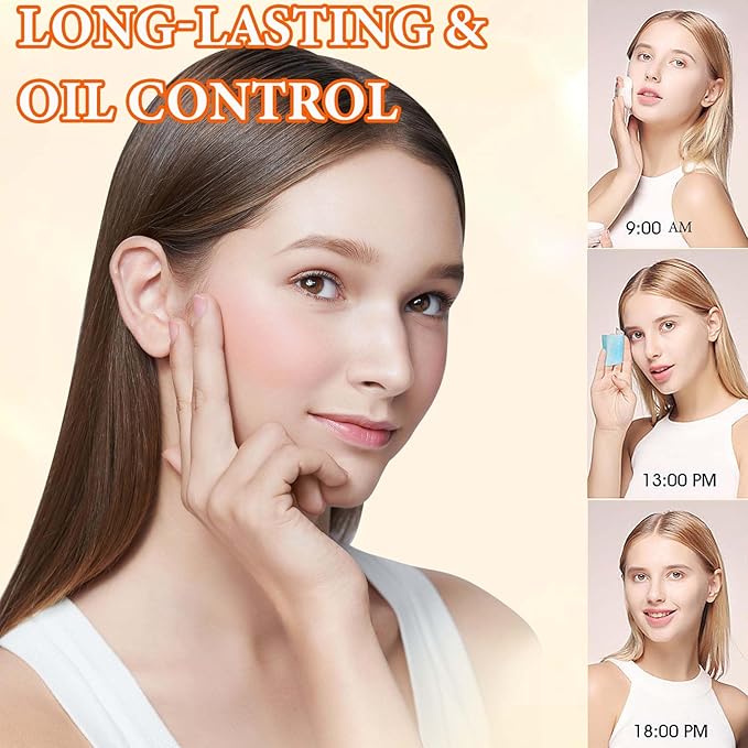 Oil Control Loose Face Powder,Translucent Setting Powder With a Powder Puff Long Lasting Makeup Covering Blemishes Brightens Skin Tone,Natural Matte Loose Powder for Women(1)