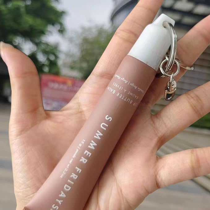 PIAOLGYI Keychain Cap for Summer Fridays,Lip Balm Replacement Cover,Attachment for Summer Fridays Lip Balm,White(ONLY Cap)