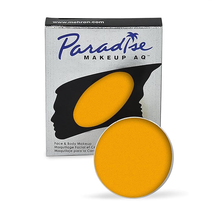 Mehron Makeup Paradise Makeup AQ Refill Size | Stage & Screen, Face & Body Painting, Beauty, Cosplay, and Halloween | Water Activated Face Paint, Body Paint, Cosplay Makeup .25 oz (7 ml) (MANGO)