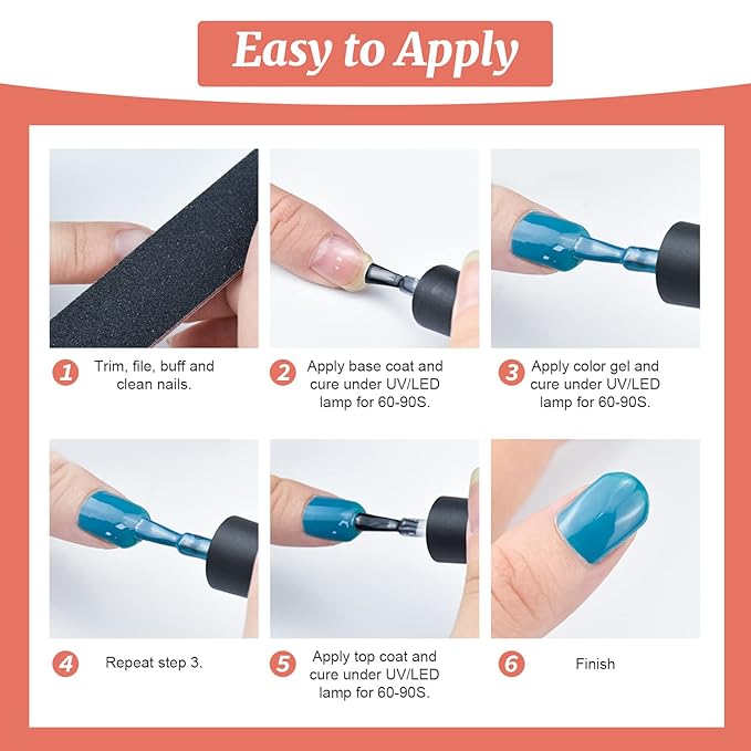 JODSONE Gel Nail Polish Kit with U V Light 32 Colors with Base Coat Matte Glitter Top Coat Gel Nail Set Manicure Salon Tools