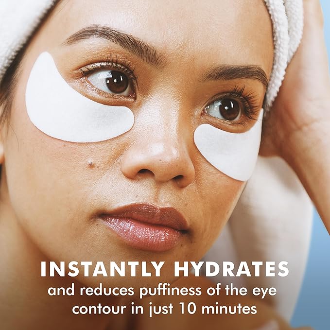 skyn ICELAND Hydro Cool Firming Under Eye Patches with Peptides and Coenzyme Q10 Instant Cooling Relief for Tired Puffy Eyes, 16 Pairs