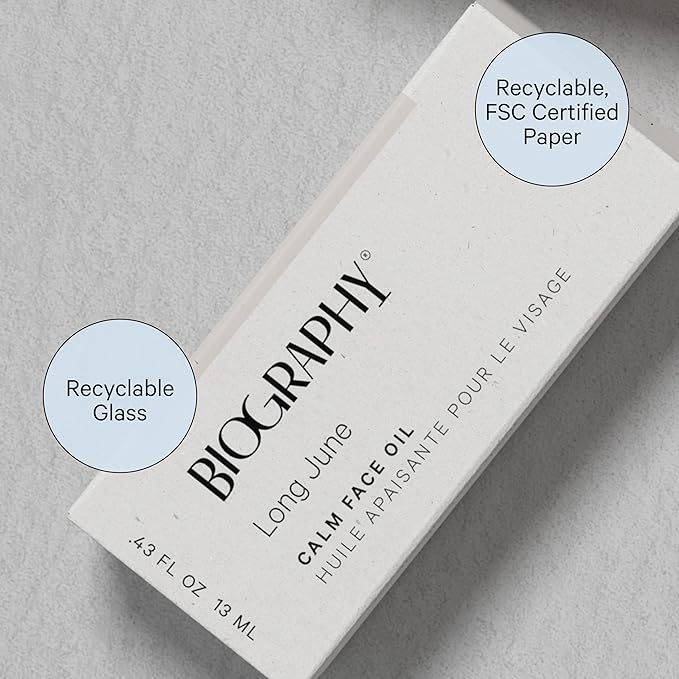 Biography Long June Quieting Face Oil, 13ml- Natural Smoothing & Clarifying Dry Oil. Clarifying, Moisturizing & Hydrating Beauty Facial Oil for Women w/Camellia, Vitamin E & Marula