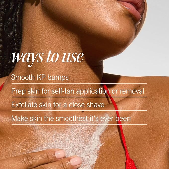 First Aid Beauty - KP Bump Eraser Body Scrub with 10% AHA, Keratosis Pilaris Skin Exfoliater with Glycolic and Lactic acids, Helps Reduce Chicken Skin Bumps, Safe for Sensitive Skin, 8 oz, 2ct