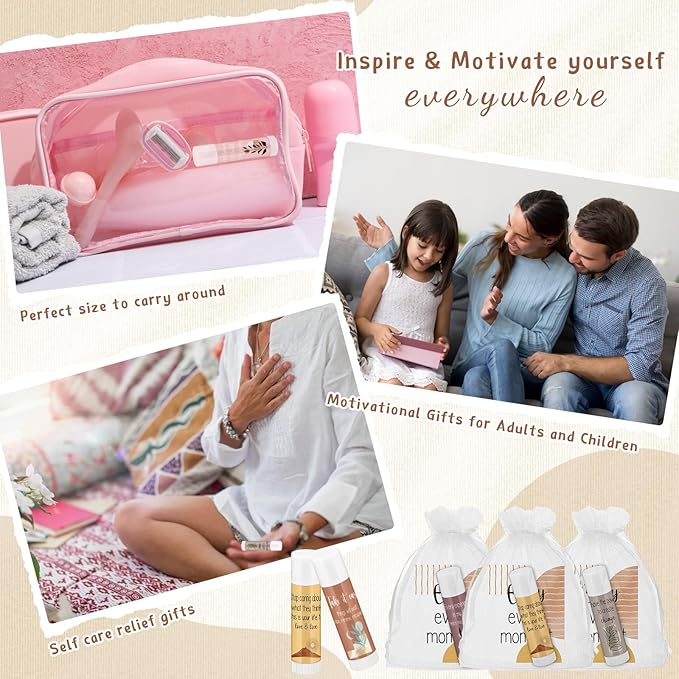 Mental Health Awareness Gifts Lip Balm Bulk Inspirational Lip Balm with Positive Daily Affirmation Cards Self Care Gifts Gifts for Women Men Stress Relief Family Reunion Favor(30 Sets)