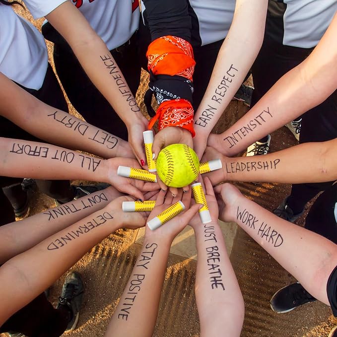 Demissle 24 Pcs Sports Team Gifts Sports Lip Balm Sports Party Favors Sports Theme Lipstick for Team Gifts(Softball)