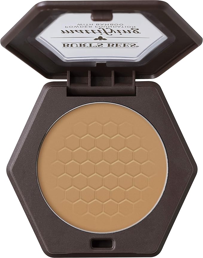 Burts Bees 100% Natural Mattifying Powder Foundation, Nutmeg - 0.3 Ounce (Pack of 2)