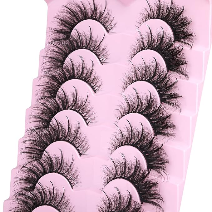 Fox Eye Lashes Wispy Faux Mink Lashes Volume Fairy Cat Eye Lashes That Look Like Extensions Spiky Fake Eyelashes Natural Look