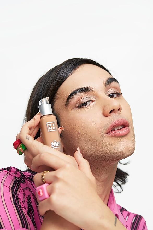 3INA The 24H Foundation 624-24H Long-Wearing Formula - Medium To High Buildable Coverage - Smooth Matte Finish - Expanded Shade Selection - Waterproof, Cruelty Free, Vegan Makeup - 1.01 Oz