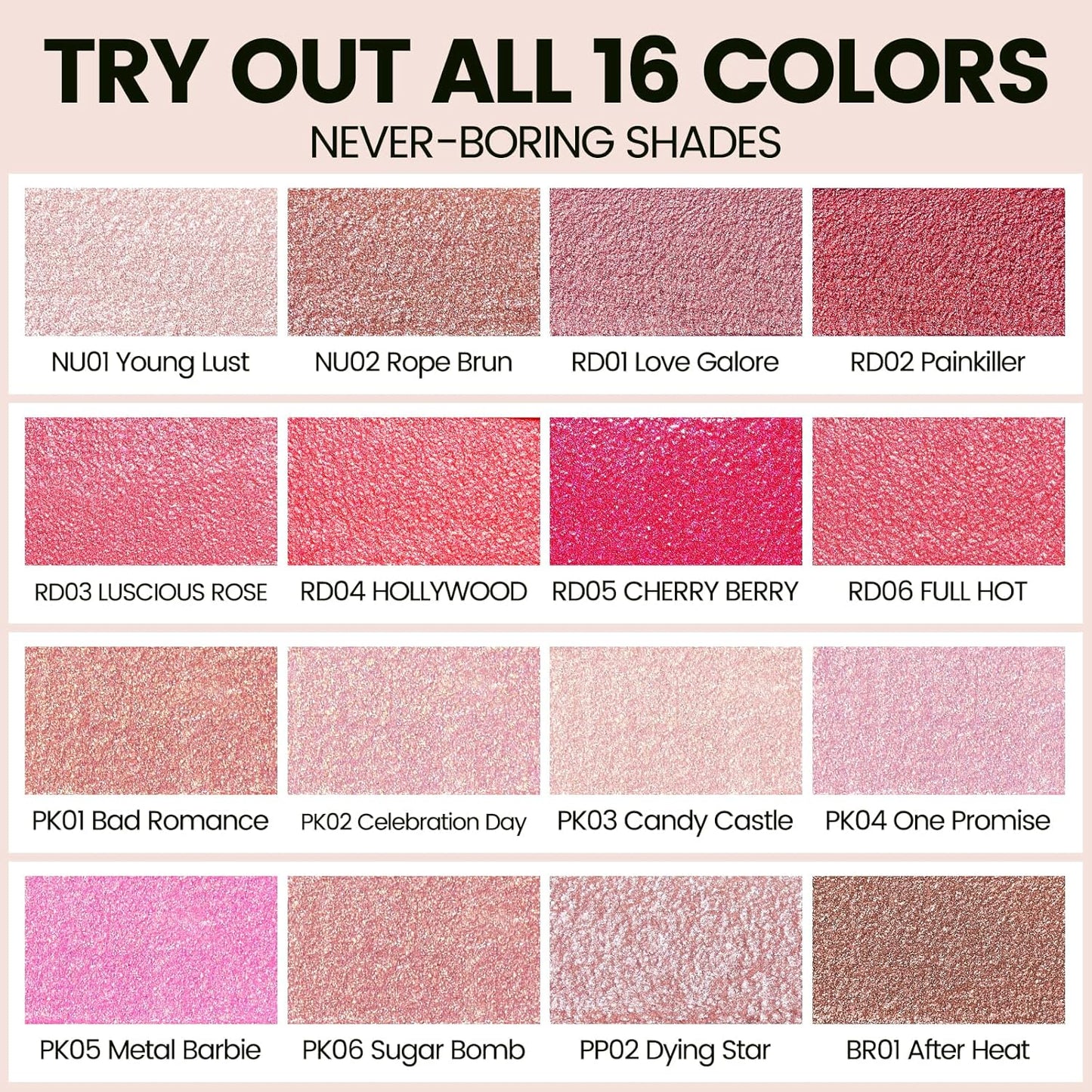 FOCALLURE Metallic Liquid Lipstick,Non Stick Cup Lip Gloss,High Impact Lip Color with Transfer-proof Wear,Long Lasting & Waterproof Lipstick Makeup for Women,RD03 LUSCIOUS ROSE