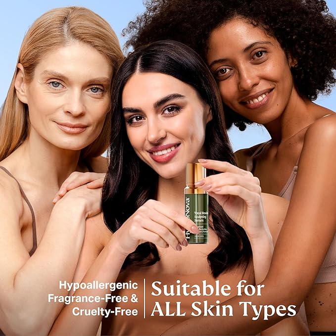 HYDRONOVA Total Rewind Sculpting Serum 1 fl oz | Line-Smoothing, Dark Spot Corrector | Vitamin C, Niacinamide, Kojic Acid, Peptides | Radiant Glow, Balanced Complexion | AM Formula