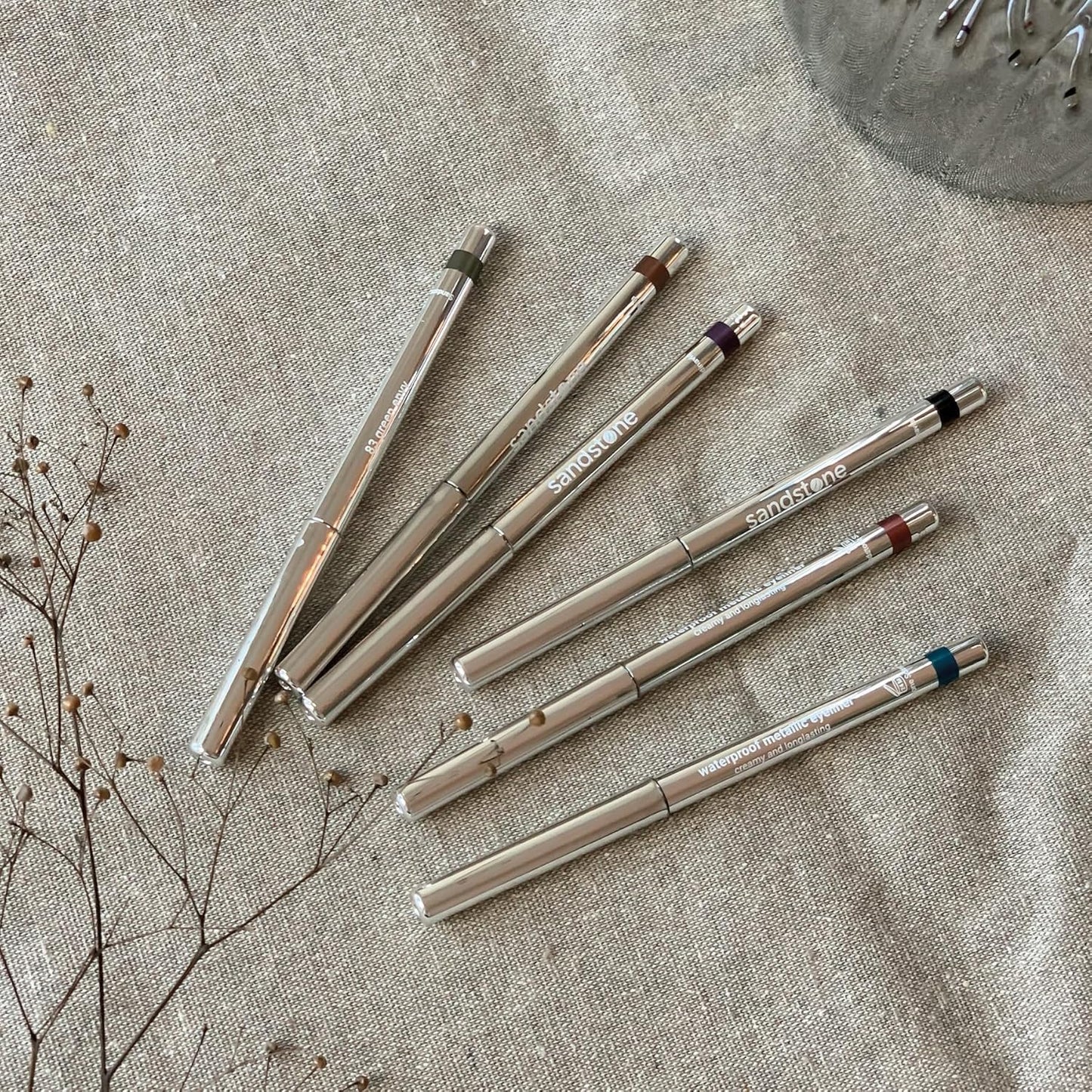 Hypoallergenic Waterproof Eyeliner - Fragrance Free Metallic Eye liner - Vegan and Cruelty Free Eye Pencil - Eyeliner Pencil for Sensitive Eyes (Blue Ice)