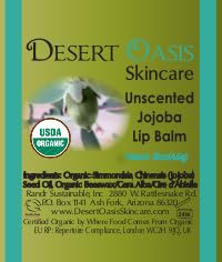 USDA Organic Unscented Lip Balm 2 Pack - Over 70% Pure Organic Jojoba Oil and Organic Beeswax, Soothes and Softens Dry, Cracked, and Sensitive Lips, No Added Scent, No added Taste 15 oz/4.6 gm