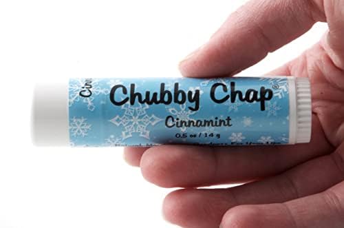 Three (3x) Large Jumbo Chapstick Natural Chapstick - 1/2 Ounce Lip Balm (Cinnamint)