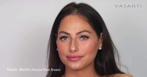 VASANTI Best Balm Forever Tinted Lip Balm - Lip Moisturizer with Natural Oils and Butters for Lip Hydration and Long Lasting Comfort - Vegan, Paraben Free, Cruelty Free (Shh! - Nude Brown)