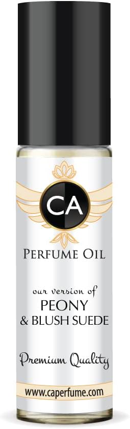 CA Perfume Club Impression of J Mlon Peony & Blush Suede For Women Replica Fragrance Body Oil Dupes Alcohol-Free Essential Aromatherapy Sample Travel Size Long Lasting Attar Roll-On 0.3 Fl Oz/10ml