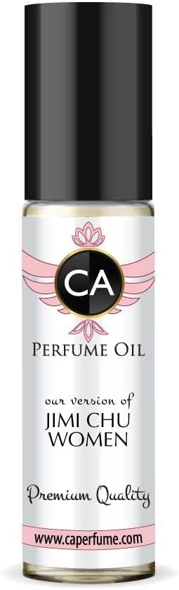 CA Perfume Impression of Jimmy C. Jimi C. Women For Women Replica Fragrance Body Oil Dupes Alcohol-Free Essential Aromatherapy Sample Travel Size Concentrated Long Lasting Roll-On 0.3 Fl Oz/10ml