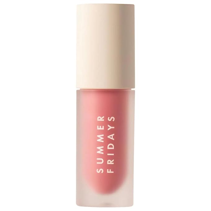 Summer Fridays Dream Lip Oil - Tinted Lip Oil with Moisturizing Sheer Coverage, High-Shine and Deep Hydration - Non-Sticky Formula for Long-Lasting Softness - Rose Bud (0.15 Oz)