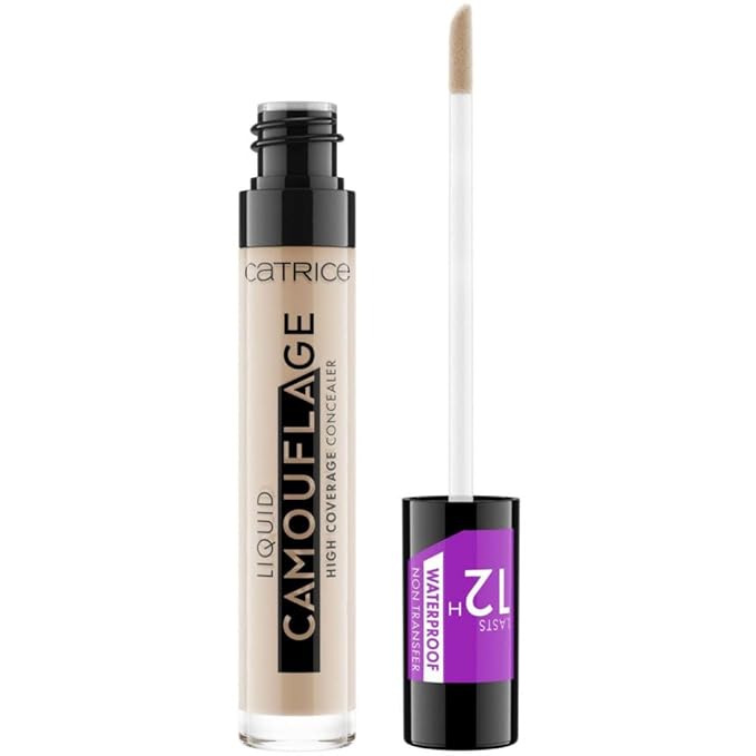 Catrice Liquid Camouflage High Coverage Concealer, Concealer Pen, Lasts 12 Hours, No.020 Light Beige, Nude for Combination Skin, for Blemished Skin, Long Lasting, Vegan, Oil-Free, Waterproof (5ml)