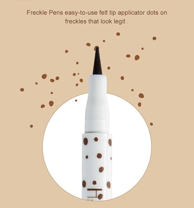 Freckle Pen Face Concealer Point Out Natural Waterproof Longlasting Fake Freckles 2 Pcs Light Brown & Natural Coffee
