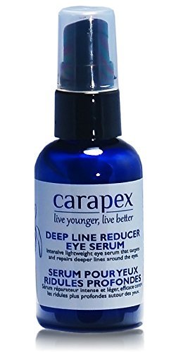 Carapex Deep Line Eye Serum, for Puffy Eyes, Bags, with Caffeine, Aloe Vera, Cucumber Extracts, Peptides, Lifting, Firming, Unscented, Cruelty Free (Single)