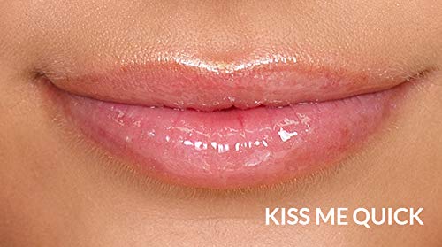 VASANTI Lip Plumper Hyaluronic Boost - Glossy Paraben-Free, Hydrates Softens and Volumizes Lips Natural Lip Enhancer (KISS ME QUICK - Clear)