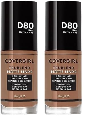 COVERGIRL TruBlend Matte Made Liquid Foundation, Soft Sable, 1 Fl Oz (Pack of 2)