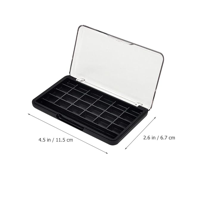 Empty Eyeshadow Palette Eyeshadow Makeup Palette Lipstick Container Makeup Empty Case for Blush Lipstick, 2Pcs 24 Grids