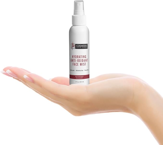 Cosmesis Hydrating Anti-Oxidant Face Mist - Refresh, Moisturize & Soothe Dry Skin, Tea Blend & Vitamins A/D - 4 fl oz