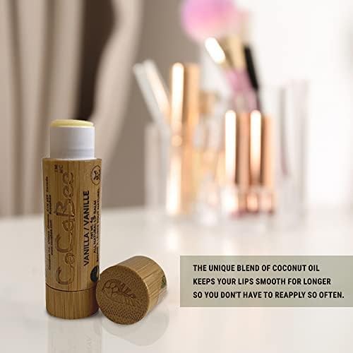 Chapstick Lip Balm Lip Moisturizer For Dry & Chapped Lips 100% Organic Lip Balm For Soft And Shiny Lips Cute And Portable Lip Care Balm for Kids and Women's With Bamboo Packaging (Lime)