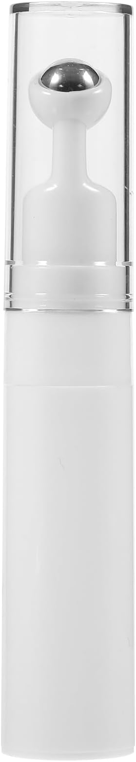 balacoo Creami Buttercream Essential Oil Eye Creams Refillable Cream Bottle Empty Roller Ball Applicator Eye Cream Applicator White Portable Acrylic Dispensing Bottle Travel