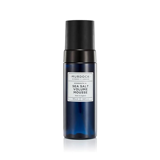 Murdock London Sea Salt Volume Hair Mousse for Men – Adds Natural Volume & Hold for Fine or Thinning Hair – Non-Sticky, Matte Finish Mousse for Hair Styling – Vegan Formula (5.07 fl. oz.)