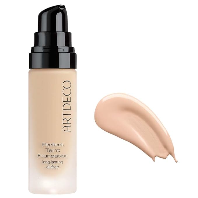 ARTDECO Perfect Teint Foundation - Gentle Ivory N°08 - Lightweight Liquid Formula - Medium to Full Coverage - Without Mask-Like Effect - Conceals Imperfections - Vegan Makeup - Hyaluron - 0.67 Fl Oz