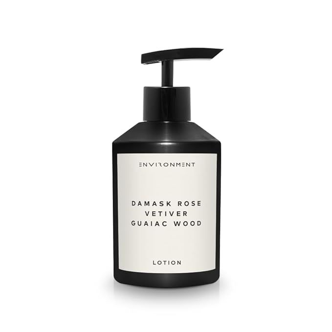 Environment Inspired by 5-Star Hotels FMT Lotion, 300ml Luxury Scented Lotion (Damask Rose | Vetiver | Guaiac Wood) Bathroom Luxury, Men & Women High-End Body Lotion, Hand Cream, Dry Skin Treatment