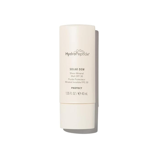 HydroPeptide Solar Dew Sheer Mineral Melt SPF30 Facial Moisturizer, Sunscreen & Primer, 1.35 Ounce