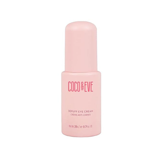 Coco & Eve Depuff Eye Cream. Under Eye Cream for Puffiness, Dark Circles & Wrinkles. Firms, brighten, revitalize, and smooth out fine lines. (0.71 fl oz)