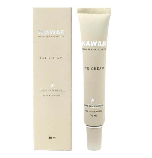 Dead Sea Eye Cream with Retinol, Collagen, Argan Oil & Caffeine, Targets Dark Circles, Puffiness & Fine Lines, Enriched with Dead Sea Minerals, Vegan Eye Cream for Women & Men, 1 oz