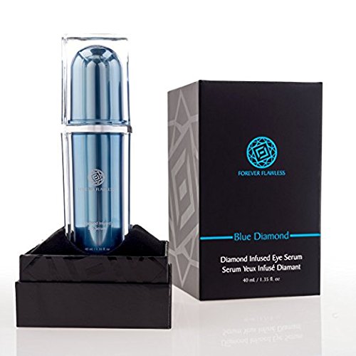 Forever Flawless Diamond Infused Eye Serum. Blue Diamond Eye Serum Formulated to Diminish Puffiness, Bags, Dark Circles, Wrinkles, and Fine-Lines around the Eyes.