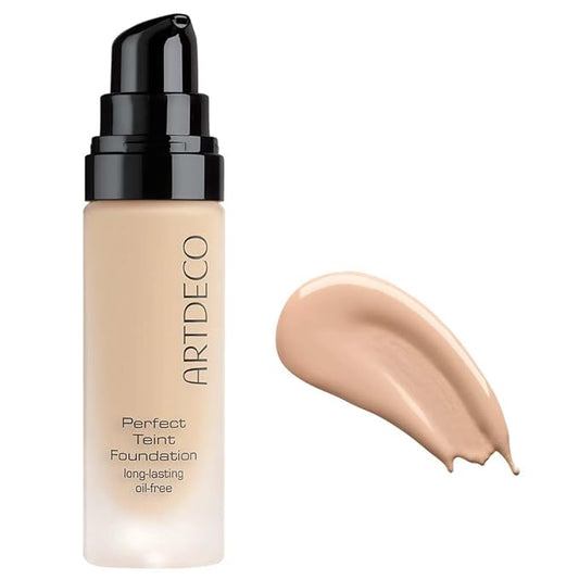 ARTDECO Perfect Teint Foundation - Light Bisque N°16 - Lightweight Liquid Formula - Medium to Full Coverage - Without Mask-Like Effect - Conceals Imperfections - Vegan Makeup - Hyaluron - 0.67 Fl Oz