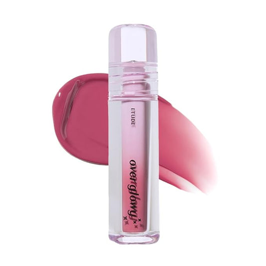 ETUDE Over Growy Lip Stain Tint, Better Pink, 0.1 oz (3 g), Lipstick, Glossy Finish, Highly Moisturizing, Melotint, Plush, Glossy, Volume, Vegan Certified