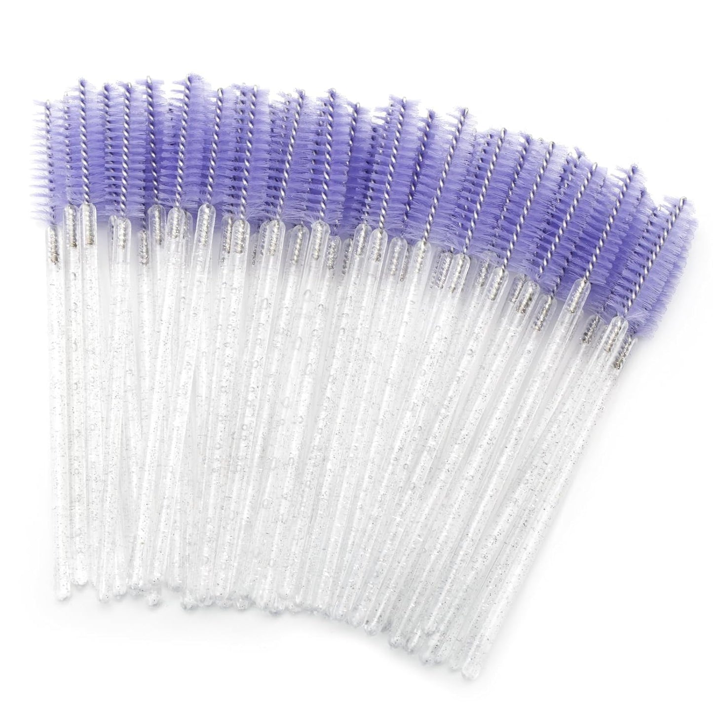 100PCS Disposable Eyelash Brushes, Mascara Wands Applicator Makeup Kits, Eyelash Spoolies Brushes for Eyelash Extensions and Eyebrows (Rose)