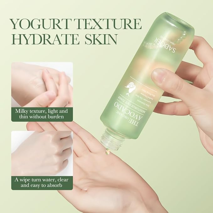 Avocado Facial Skin Care Sets & Kits, 4 pcs Skin Care Routine Kit For women, Skincare Products Set with Toner, Lotion, Eye Cream, Hydrating Skincare set for all skin types, Anti Aging facial kit.