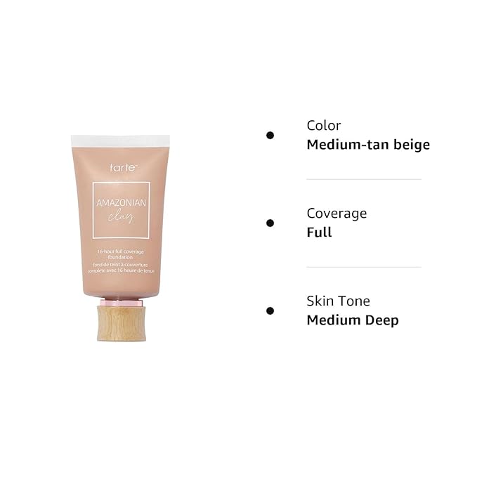 tarte Amazonian Clay 16-Hour Full Coverage Foundation 39B Medium-Tan Beige