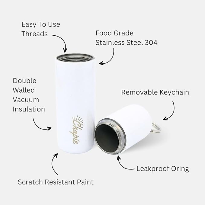 OG | Vacuum Insulated Lip Balm Keychain Holder, Prevents Melting & Messes | 3-Pack (Bubble Gum)